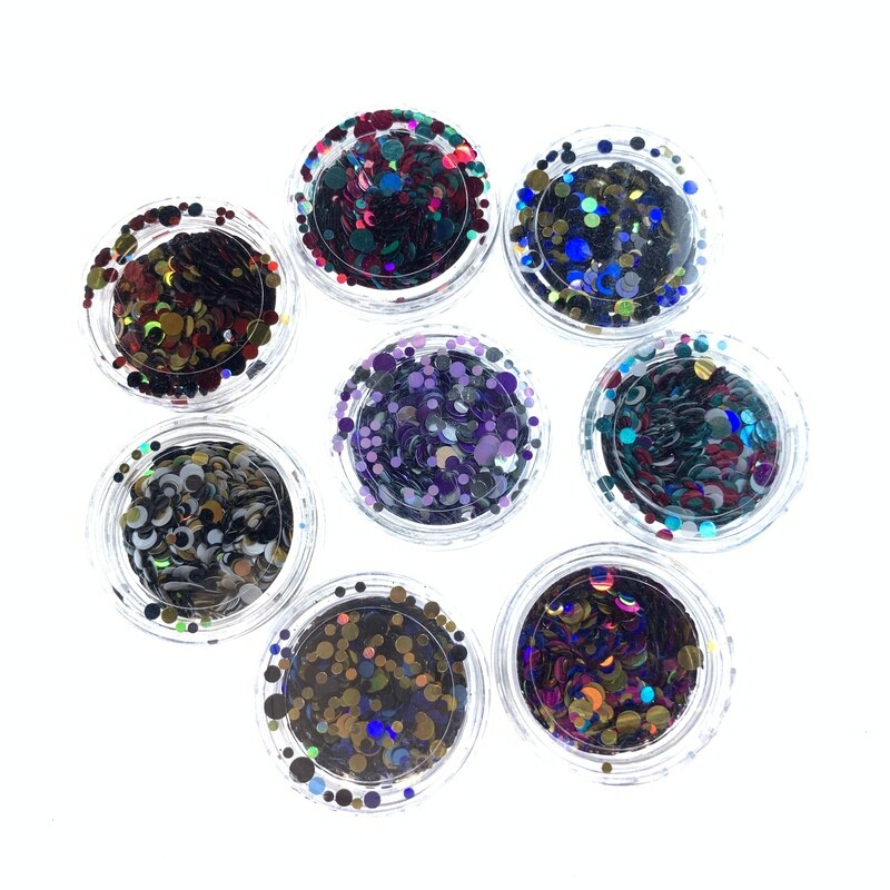 Kamifubuki mix of wel rolly-polly holografisch set 3, 8 pcs
