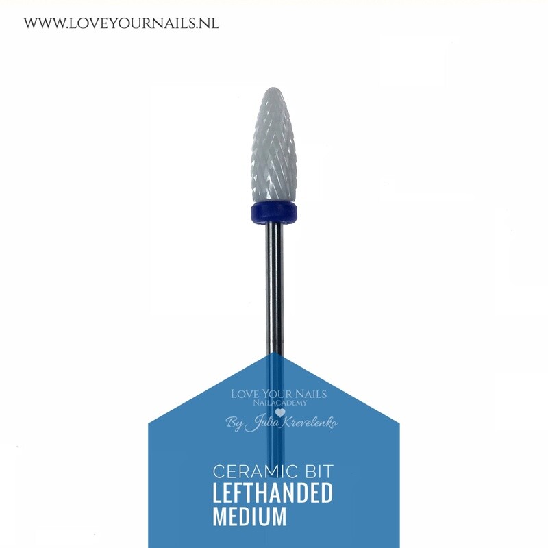 Ceramic bit  - medium - for left handed nail tech