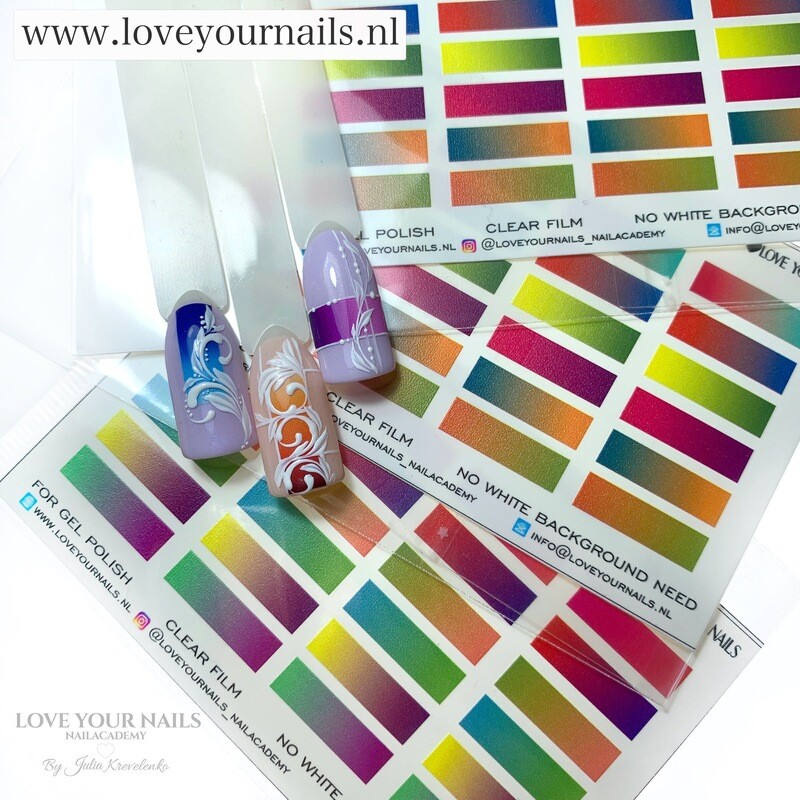 Ombre Gradient Colorboom Lines 9064