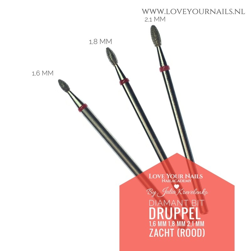 Diamant freesbit druppel - zacht