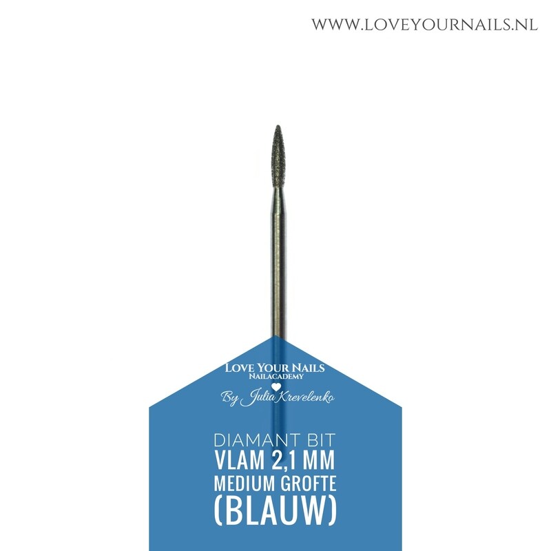 Diamond Flame bit - Medium grid- cuticle and side walls