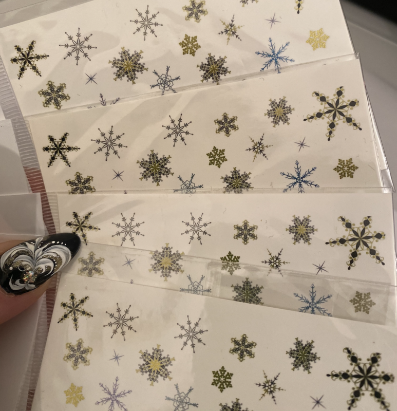 Snowflakes with double foil 4-49