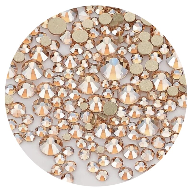 Crystal Stones Champagne, 250st., ss3-ss20 in een zakje
