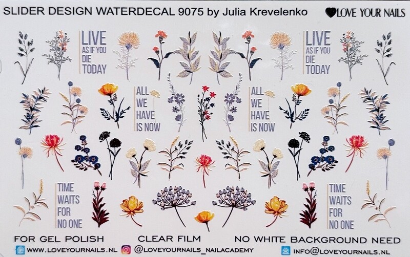 Bloemen en leuke teksten 9075