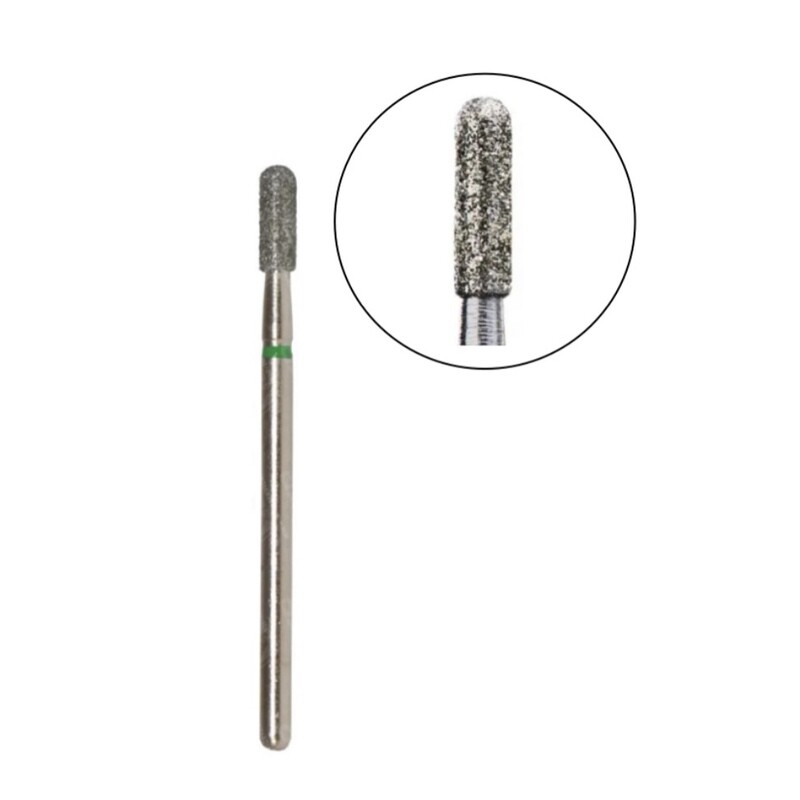 Diamant freesbit - Afgeronde cilinder  2,7mm voor pedicure - grof