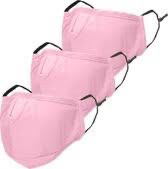 Mondmasker met vervangbare filters (licht roze)