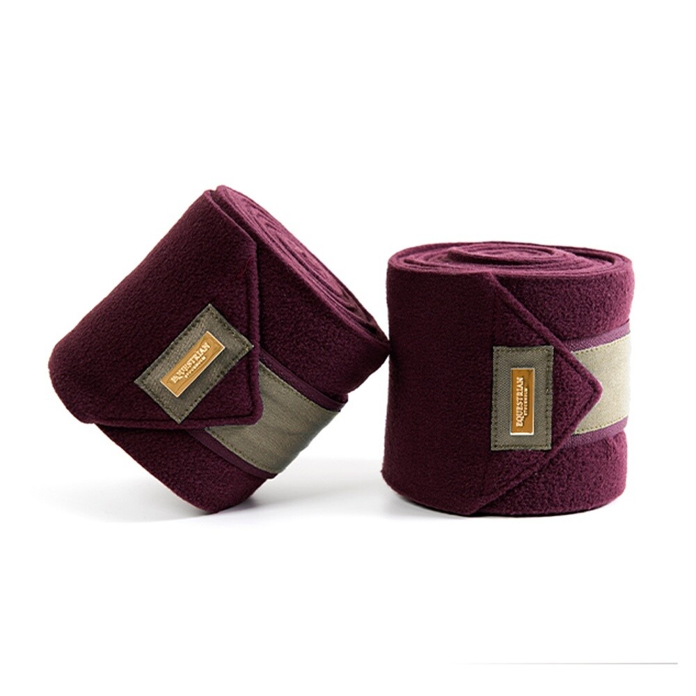 Equestrian Stockholm Bandages - Crystal Merlot Gold