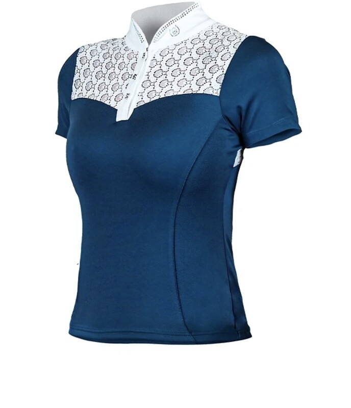 Equestrian Stockholm Crystal Wedstrijd Top - Blue Meadow