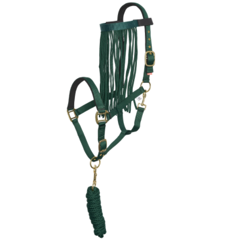 Imperial Riding - Green Halster incl. halstertouw en vliegennetje