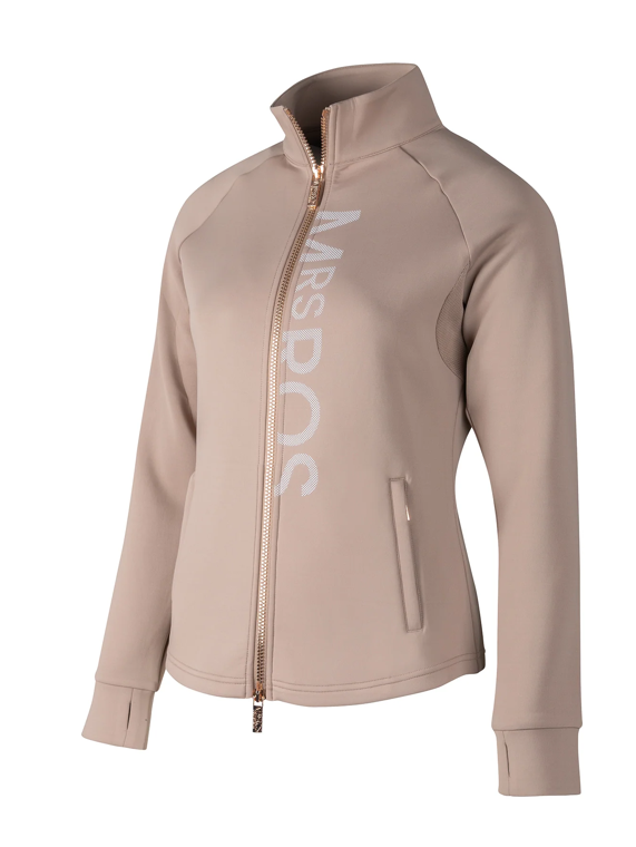 Mrs Ros Softshell logo Trainingsjacket - Taupe