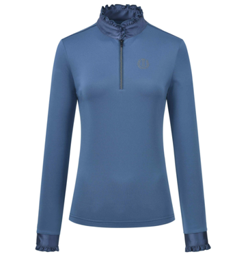 Imperial Riding - Ruffle top Longsleeve Sapphire
