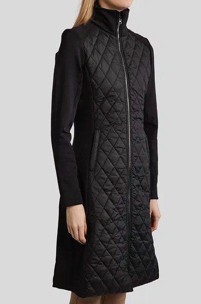 Montar - MoQuinn quilted hybrid long jacket black