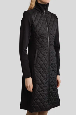 Montar - MoQuinn quilted hybrid long jacket black