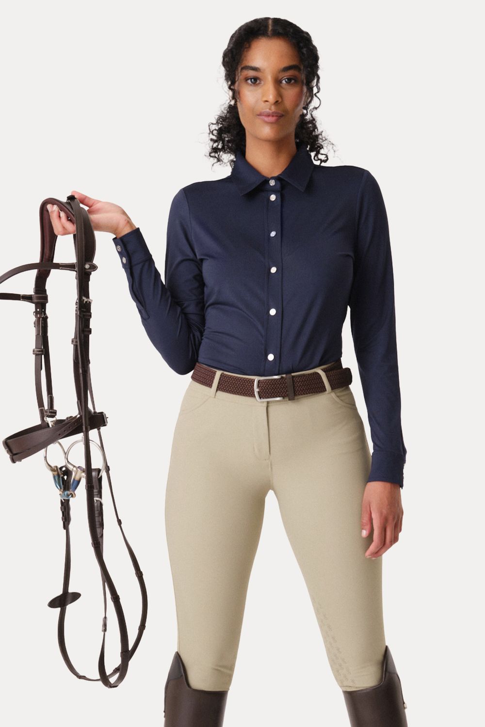 PS of Sweden, Estelle Solid Shirt, Navy, Maat: S