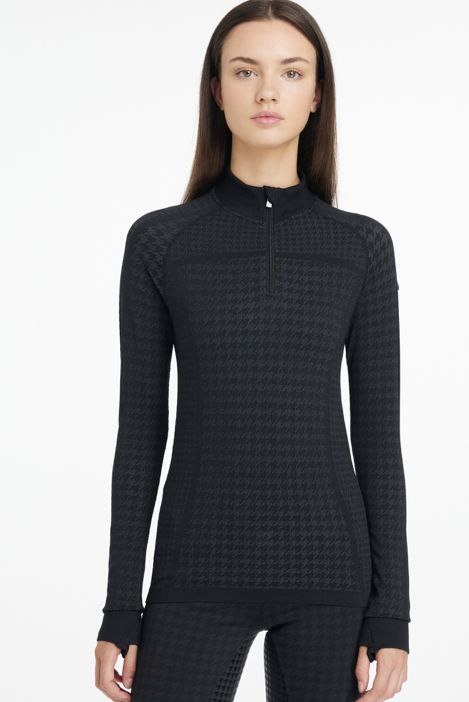 LeMieux Base Layer Long Sleeve - Aspen Houndstooth