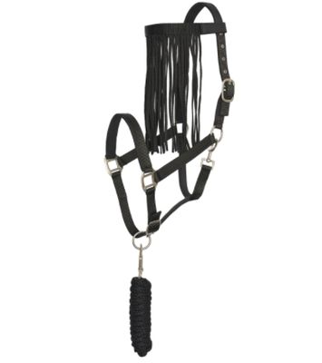 Imperial Riding - Black Halster incl. halstertouw en vliegennetje