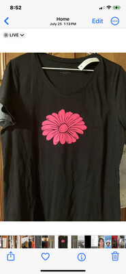 Flower ONLY of your choice in pink, yellow, red or purple embossed design