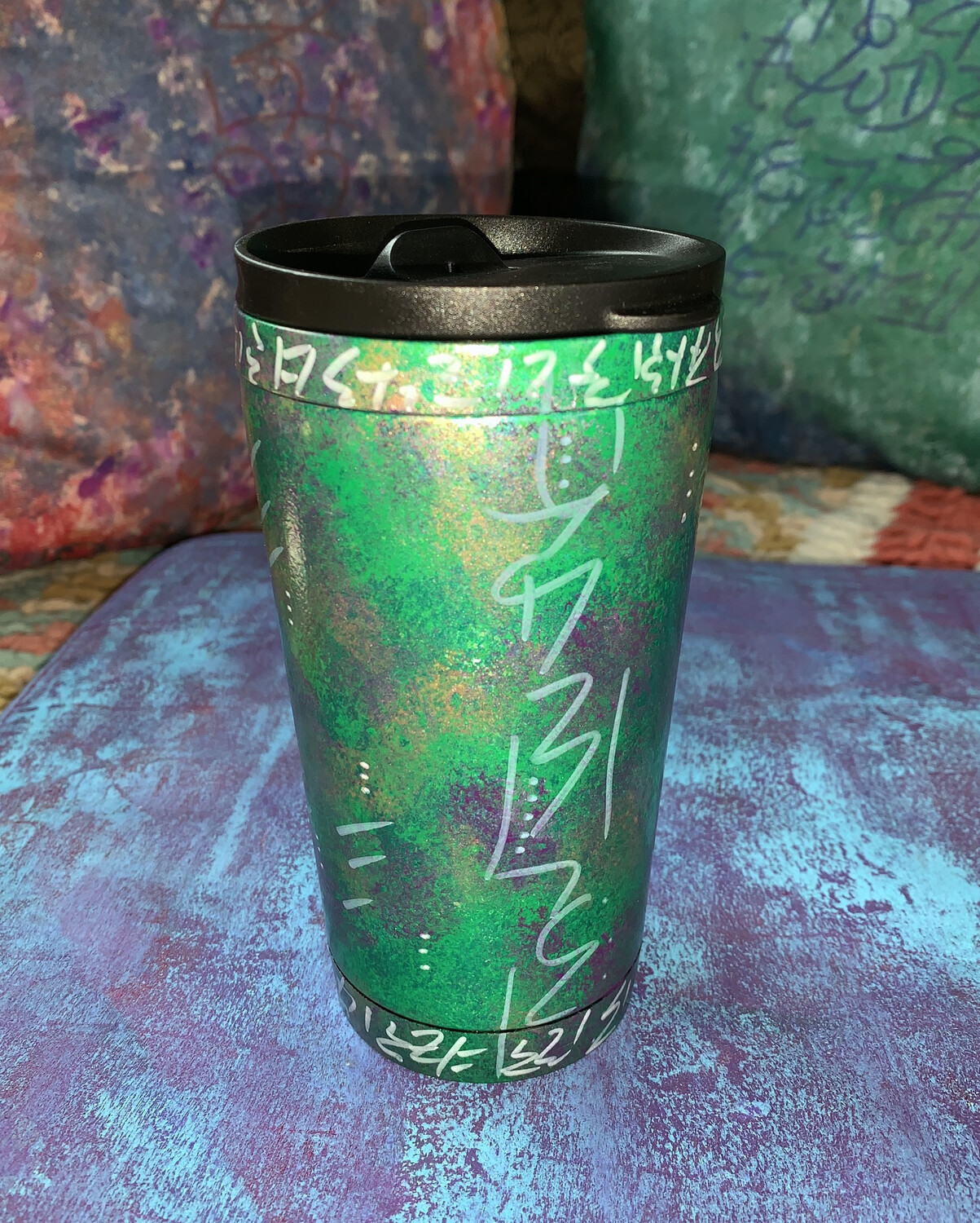 Reiki Charged Green 12 Oz. Stainless Steel Coffee Cup