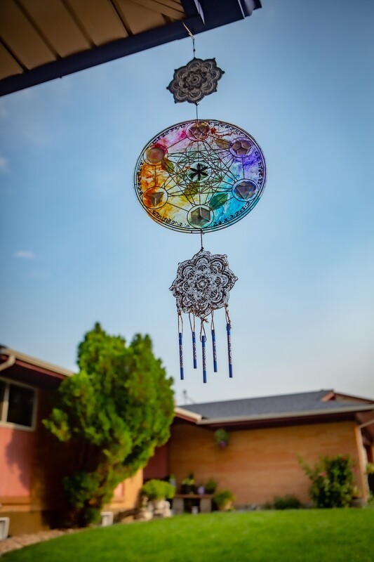 Reiki charged Light Catcher Wind chimes