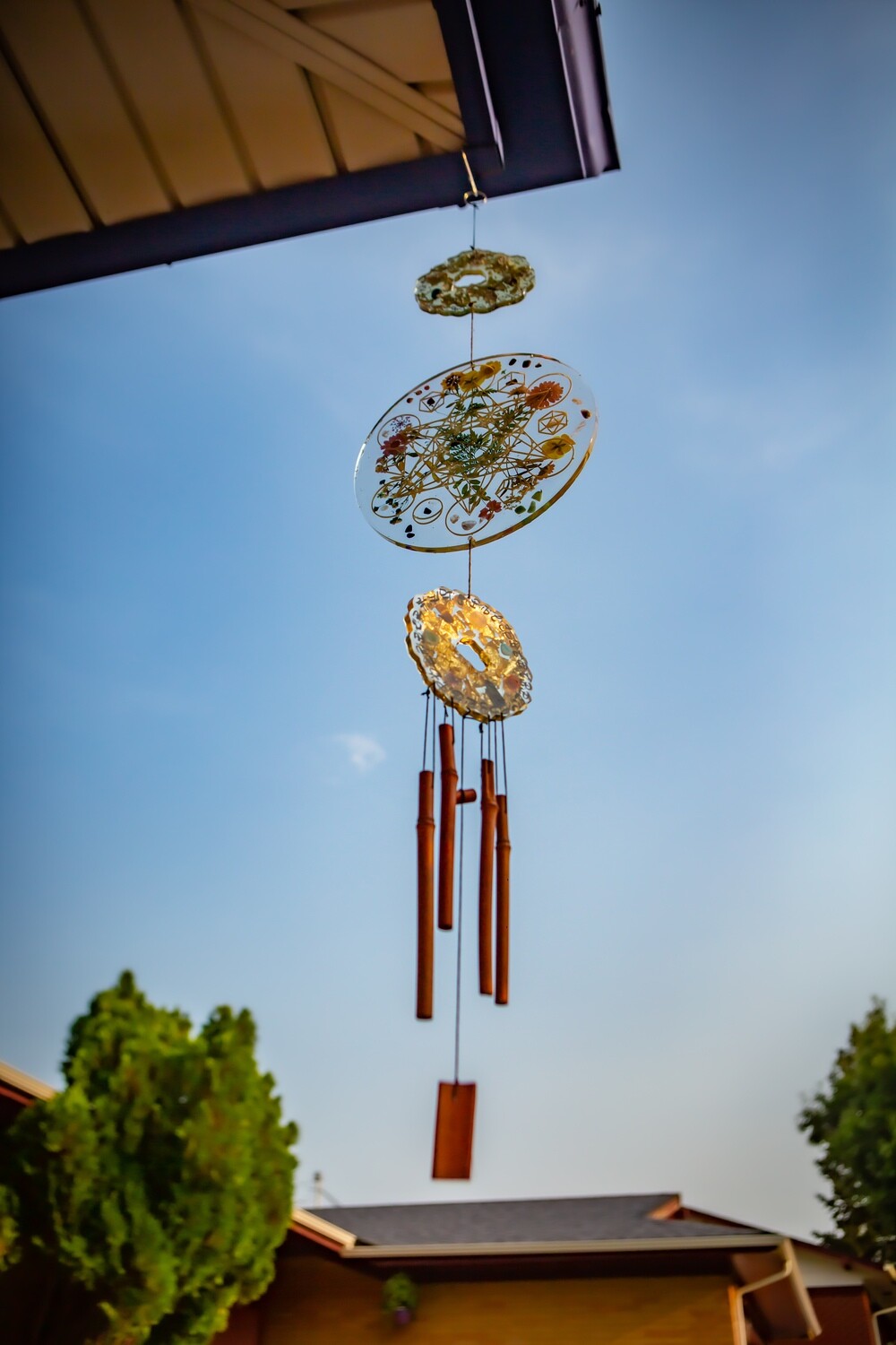 Reiki charged Light Catcher Wind chimes
