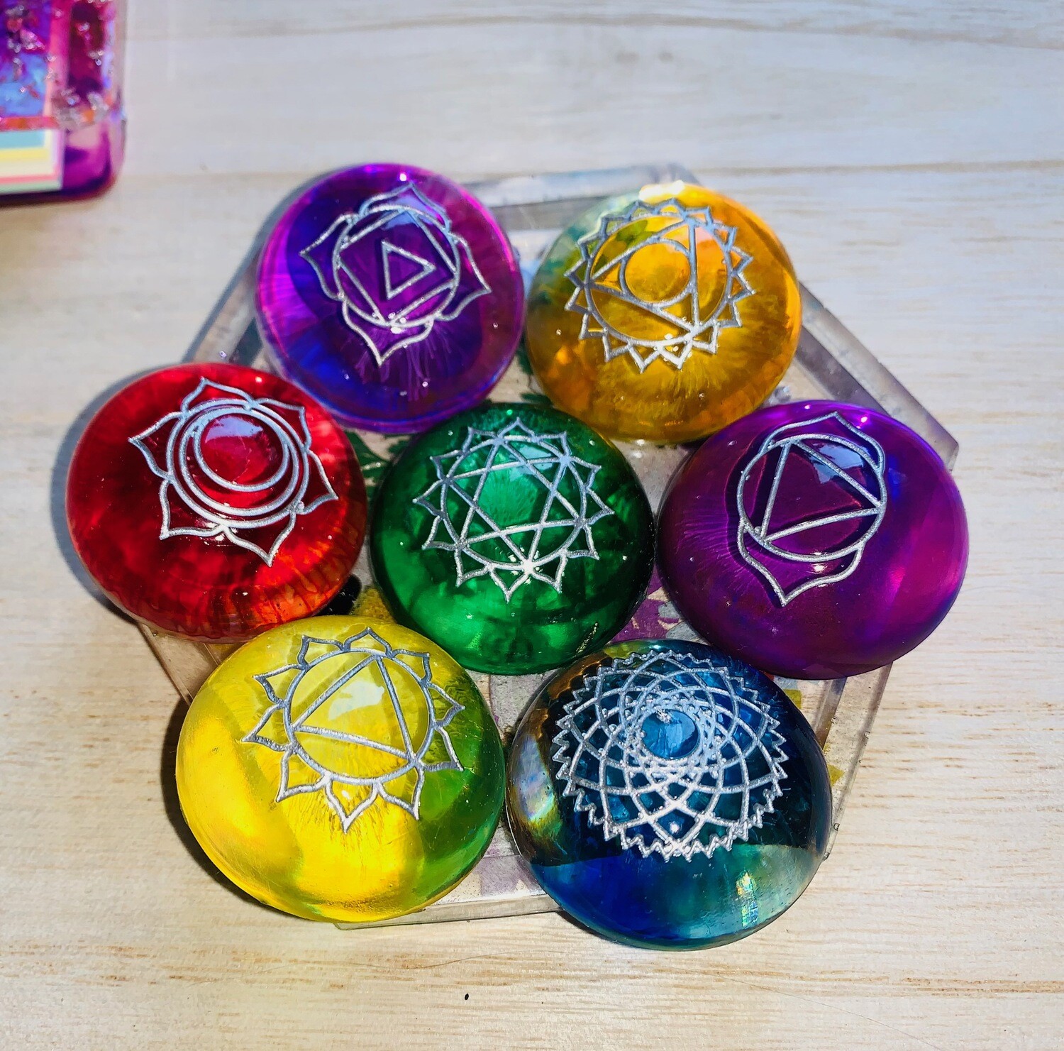 Reiki Charged Meditation Chakra Stones