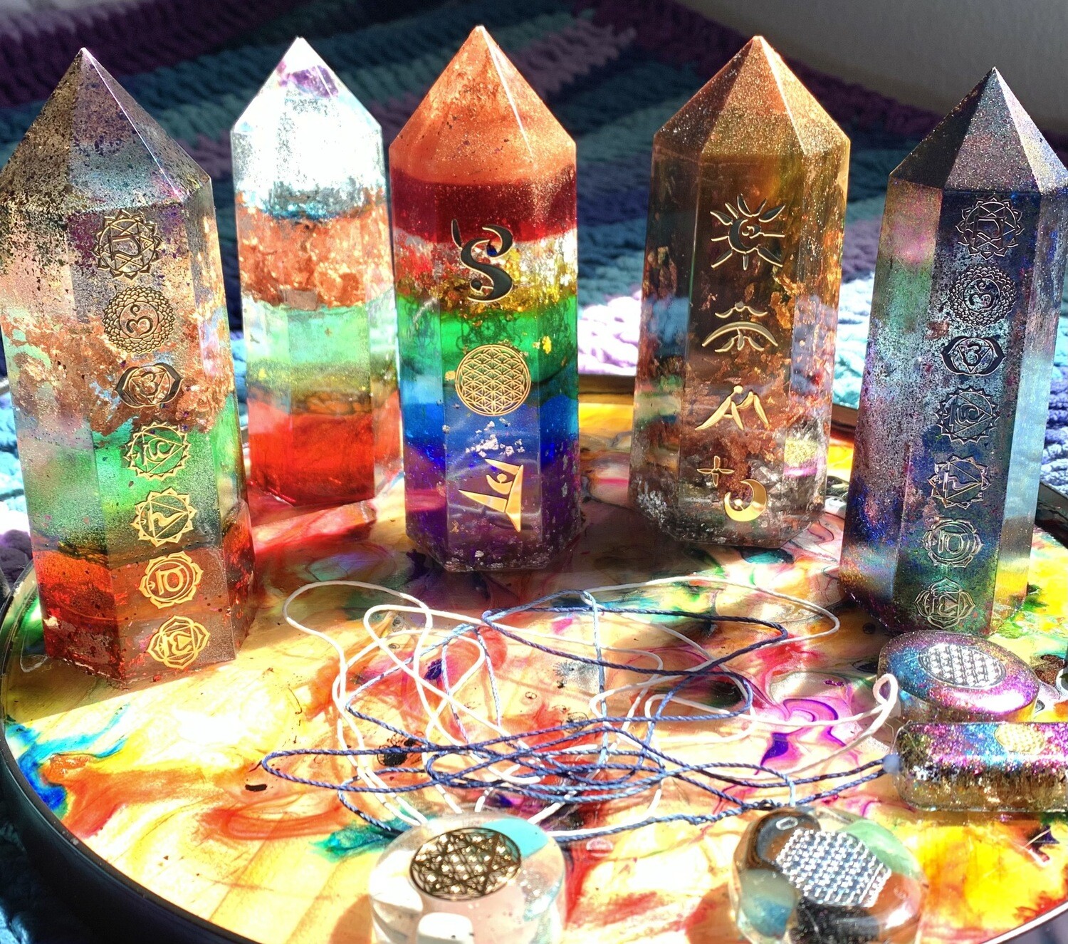 Reiki charged Orgonite Meditation Crystals