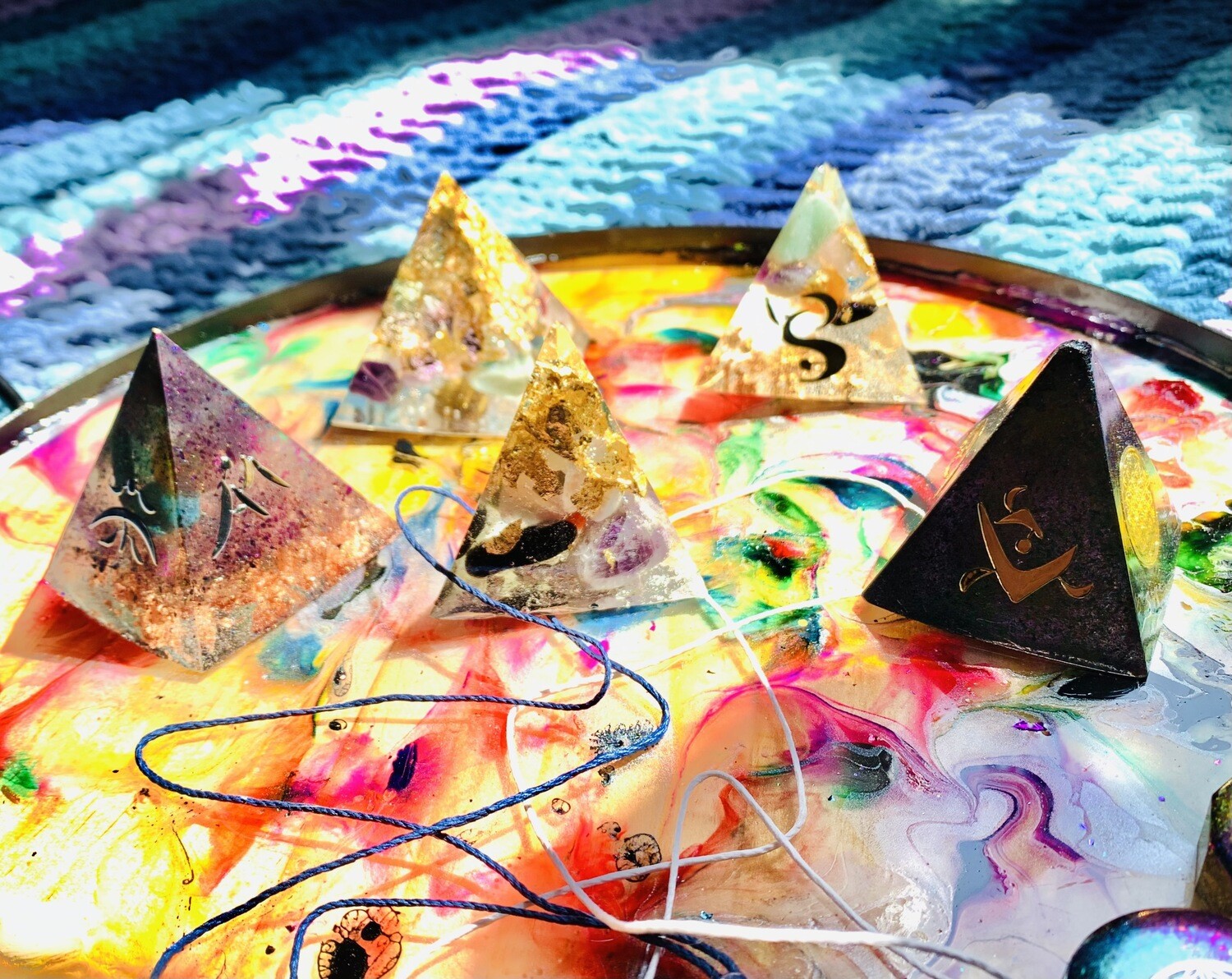 Reiki charged Orgonite Pyramids