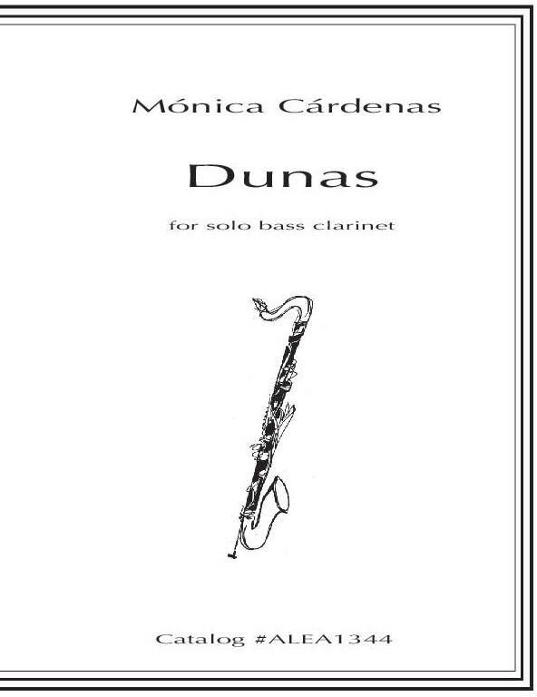Cardenas: Dunas for solo bass clarinet (Hard Copy)