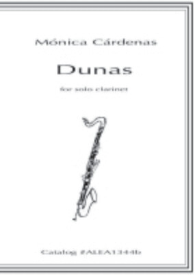 Cardenas: Dunas for solo clarinet (Hard Copy)