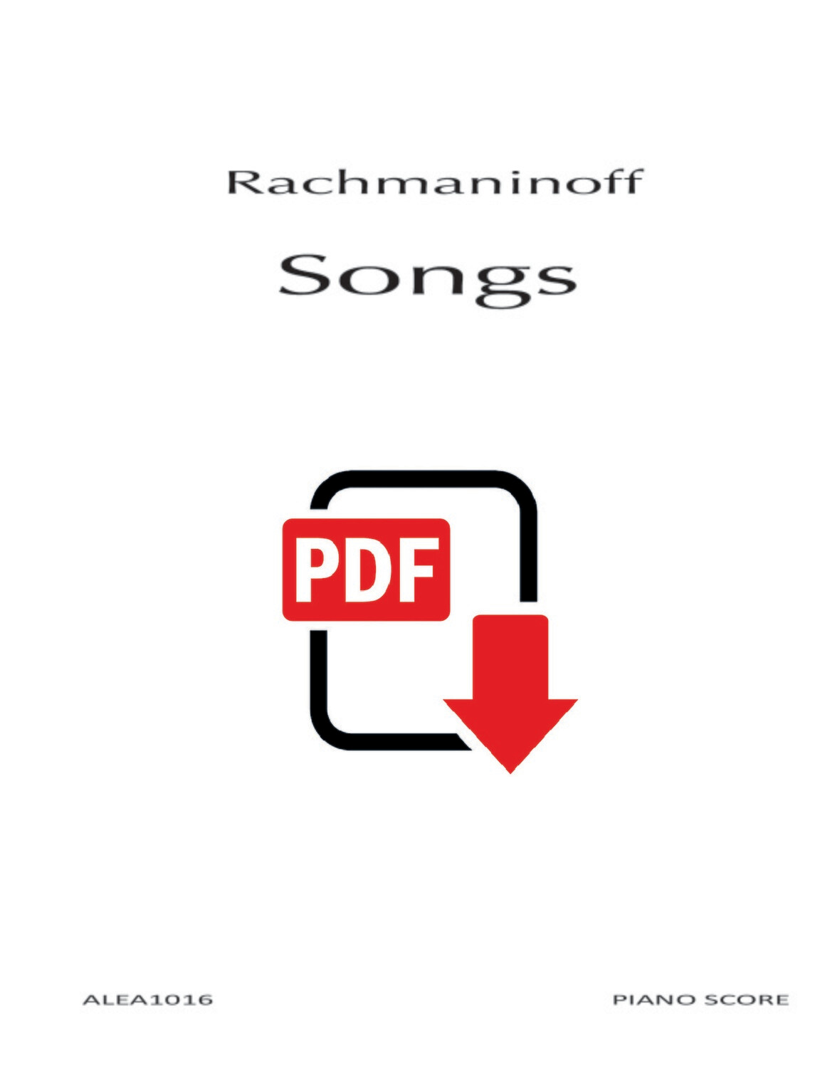 Rachmaninoff: Songs (PDF)