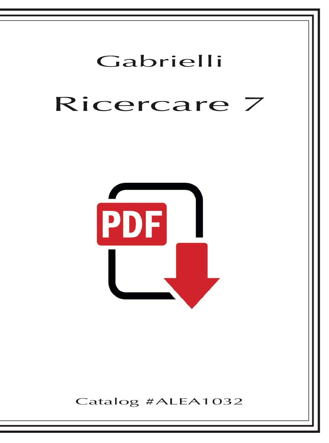 Gabrielli: Ricercare 7 (PDF)