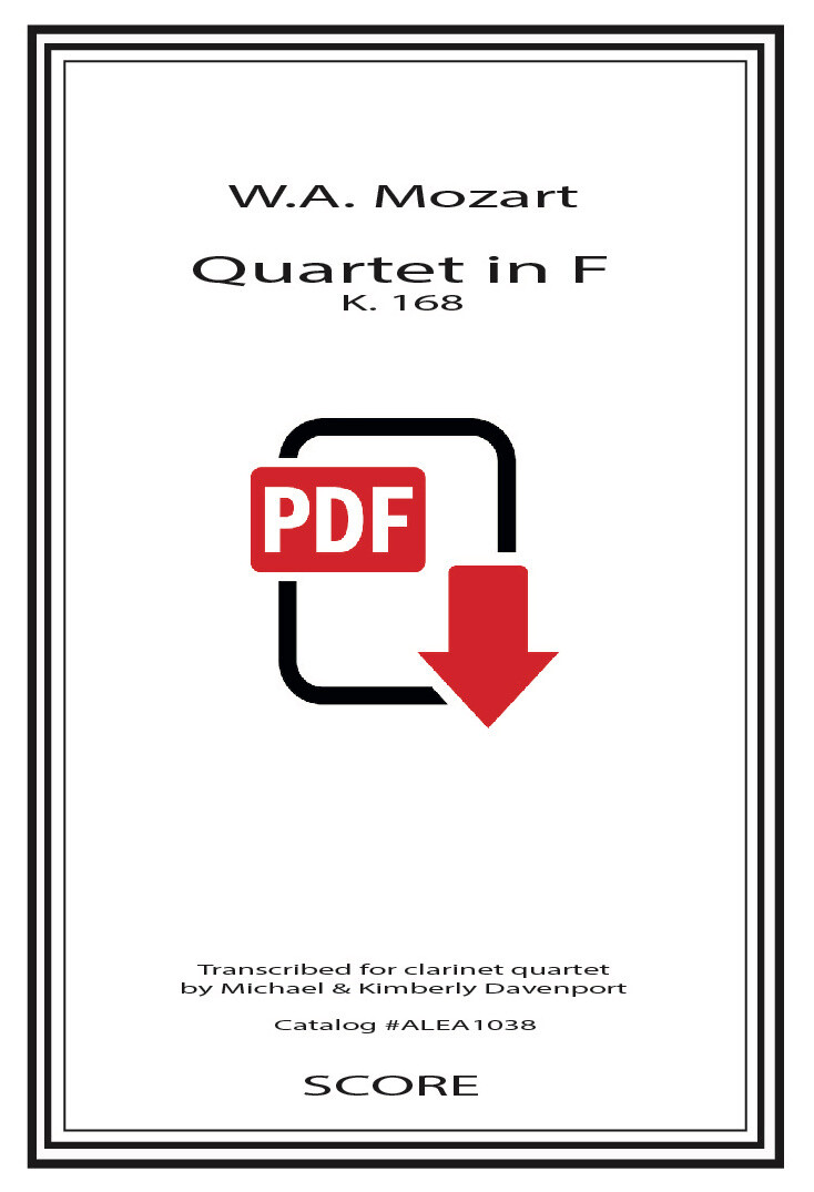 Mozart: Quartet K.168 (PDF)