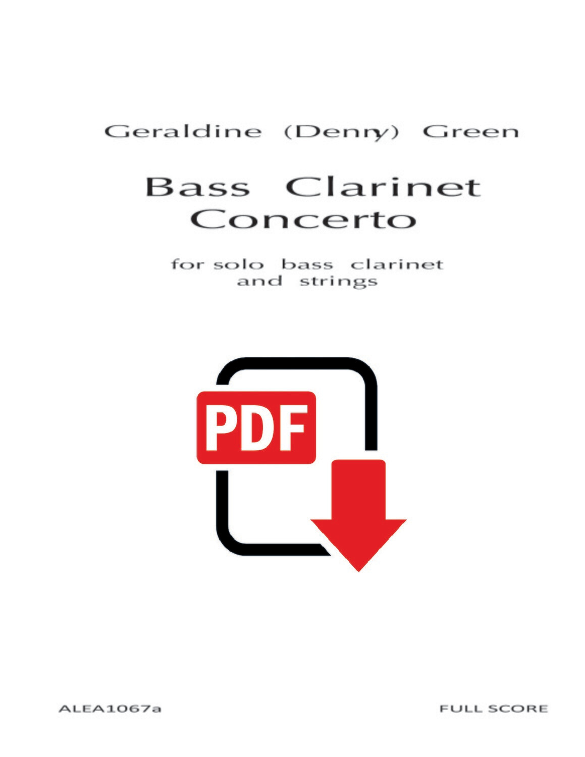 Green: Bass Clarinet Concerto (PDF-full score/parts)