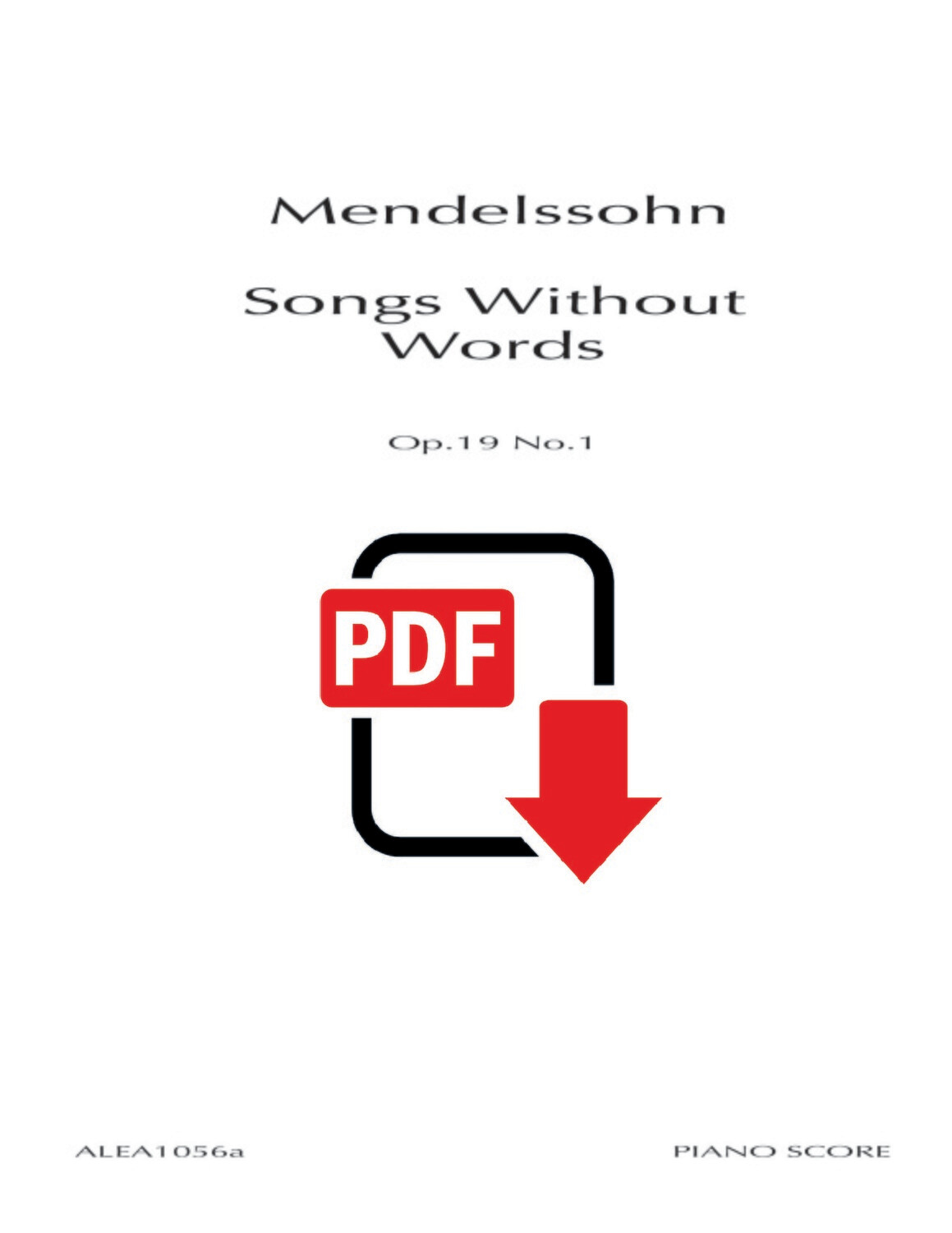 Mendelssohn: Songs Without Words Op.19 No.1 (PDF)