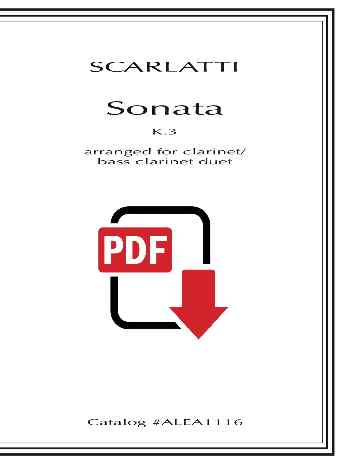 Scarlatti: Sonata K.3 (PDF)