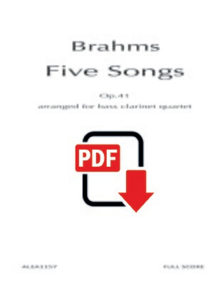 Brahms: Five Songs Op.41 (PDF)