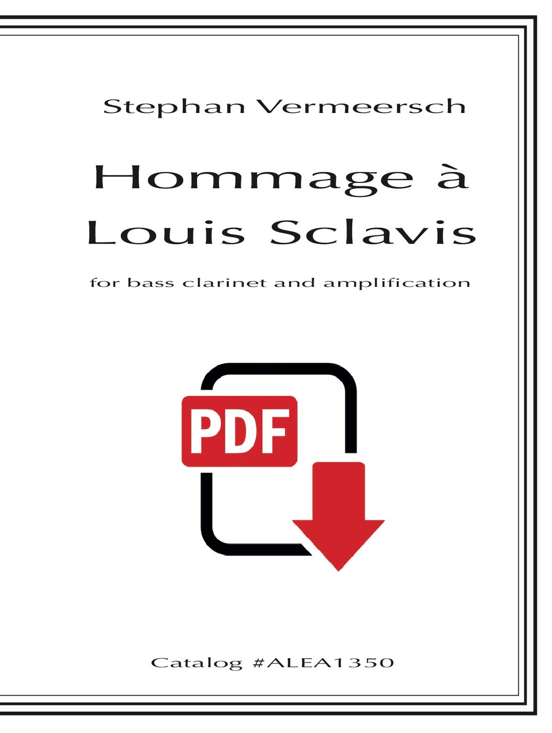 Vermeersch: Hommage à Louis Sclavis (PDF)