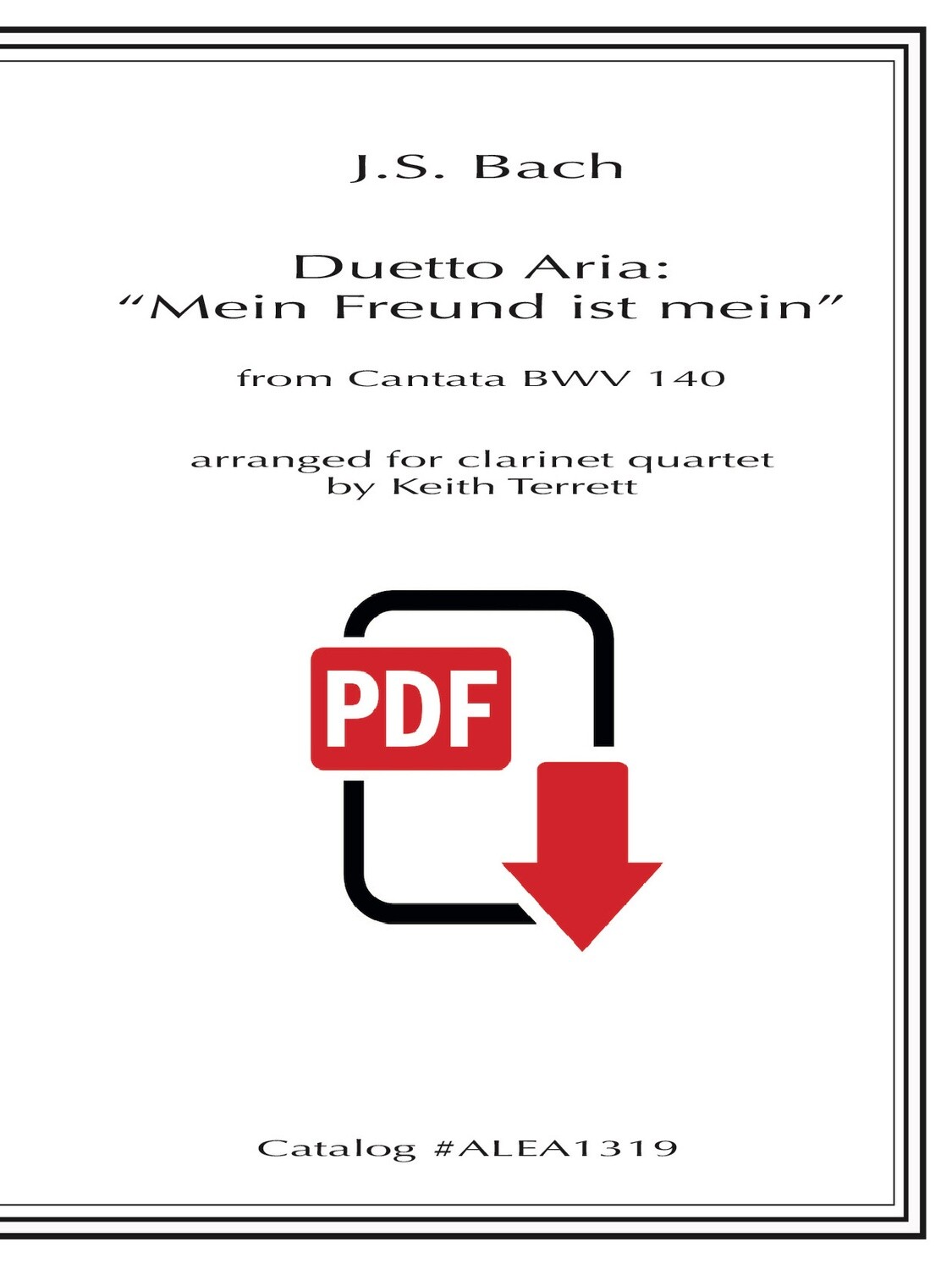 Bach: Mein Freund ist mein (PDF)