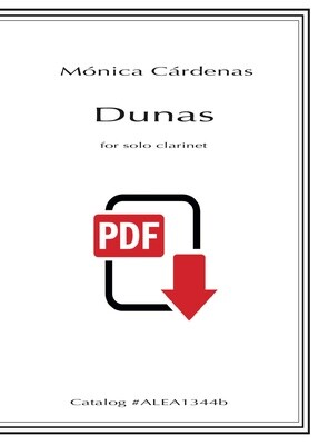 Cardenas: Dunas for solo clarinet (PDF)