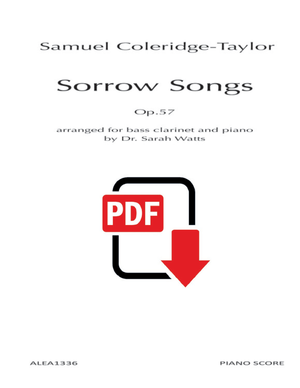 Coleridge-Taylor: Sorrow Songs Op.57 (PDF)