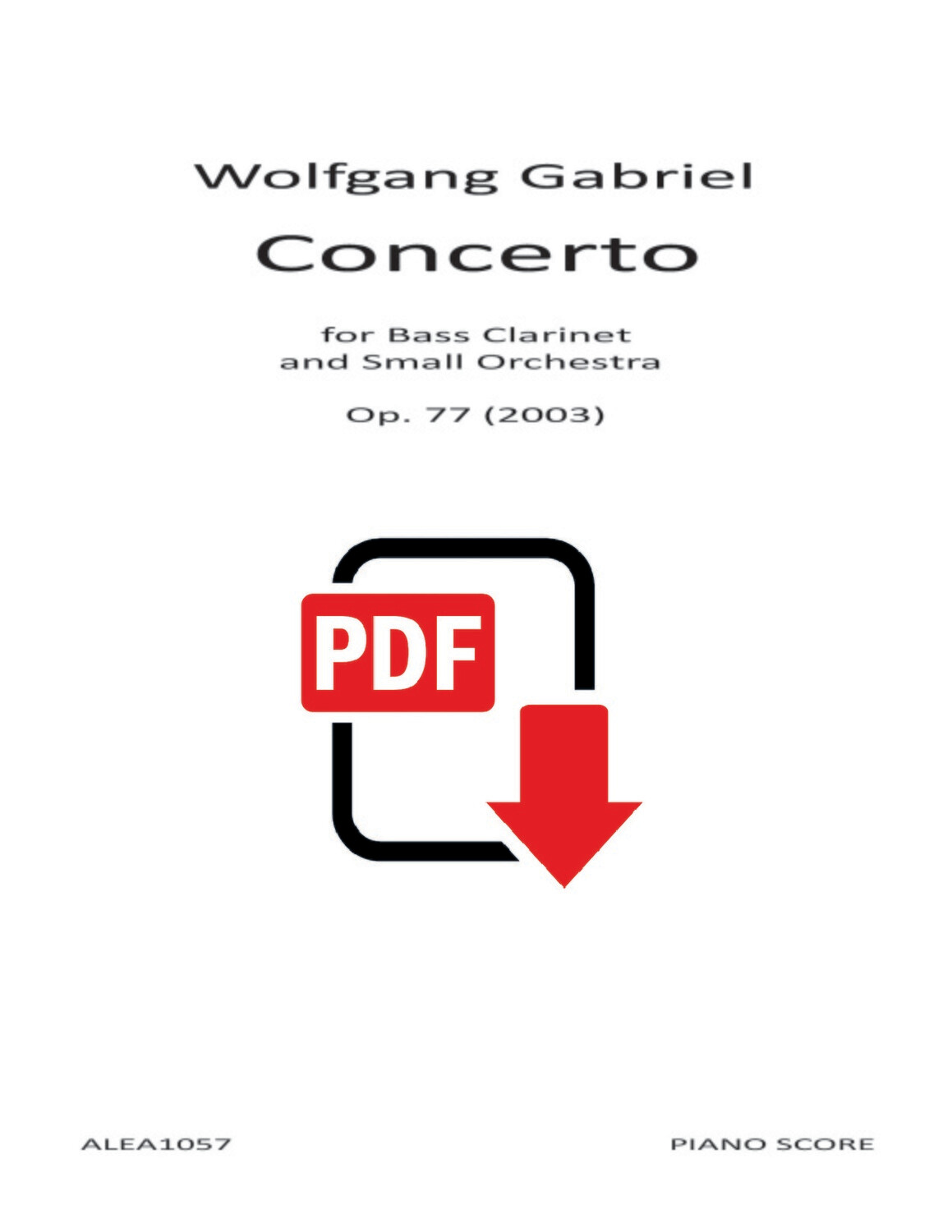 Gabriel: Concerto Op.77 (PDF-piano reduction)