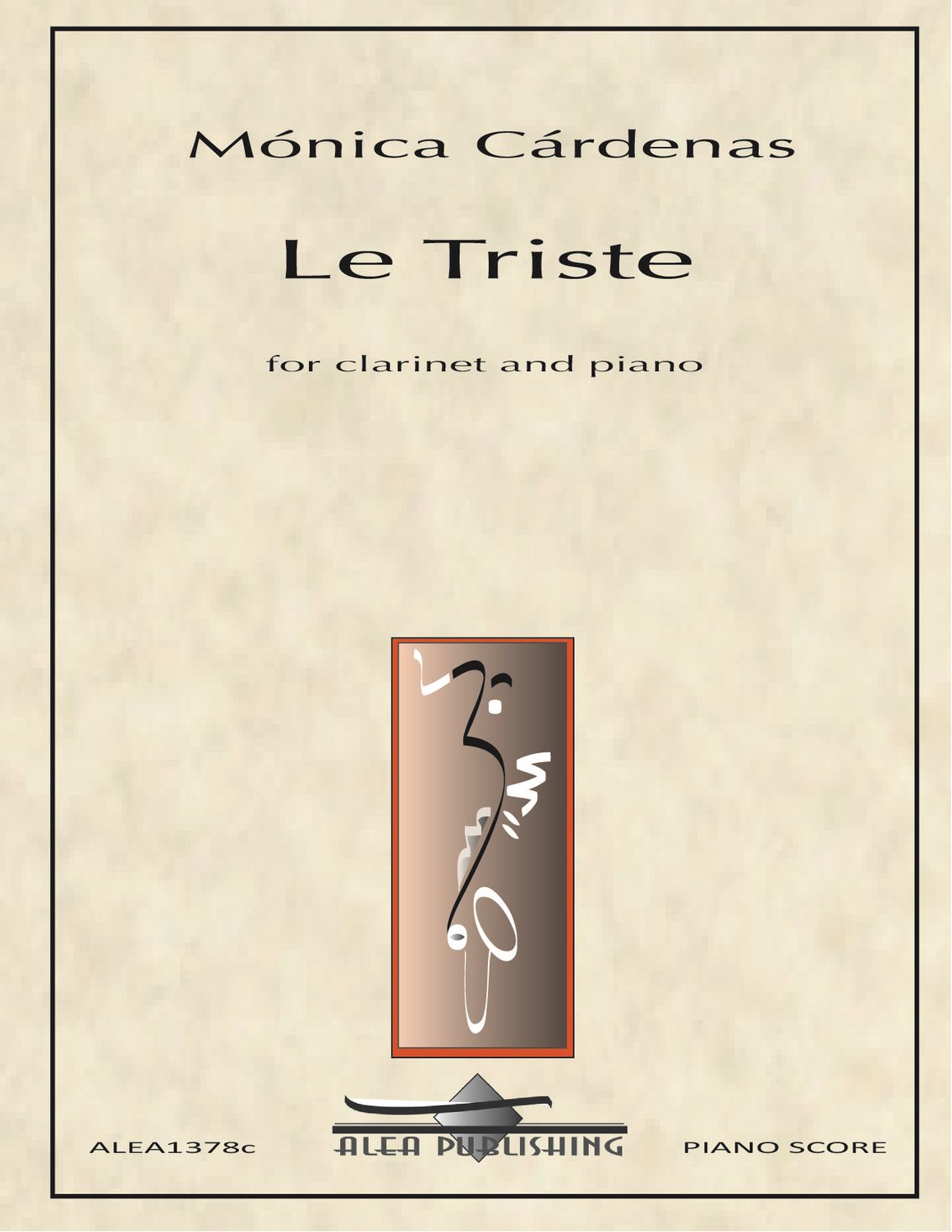 Cardenas: Le Triste for clarinet and piano (Hard Copy)