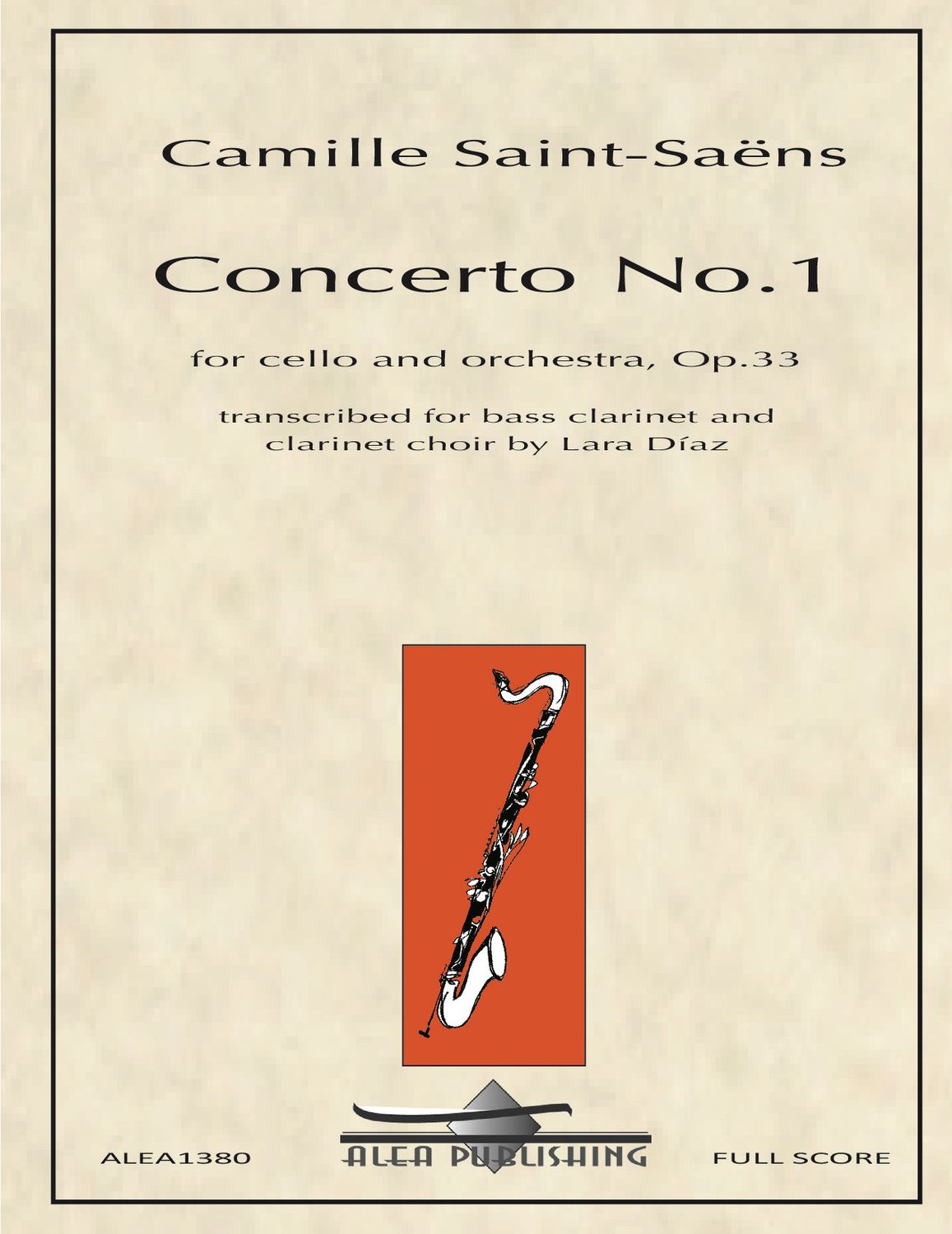 Saint-Saëns: Concerto Op.33 for bass clarinet and clarinet choir (Hard Copy)