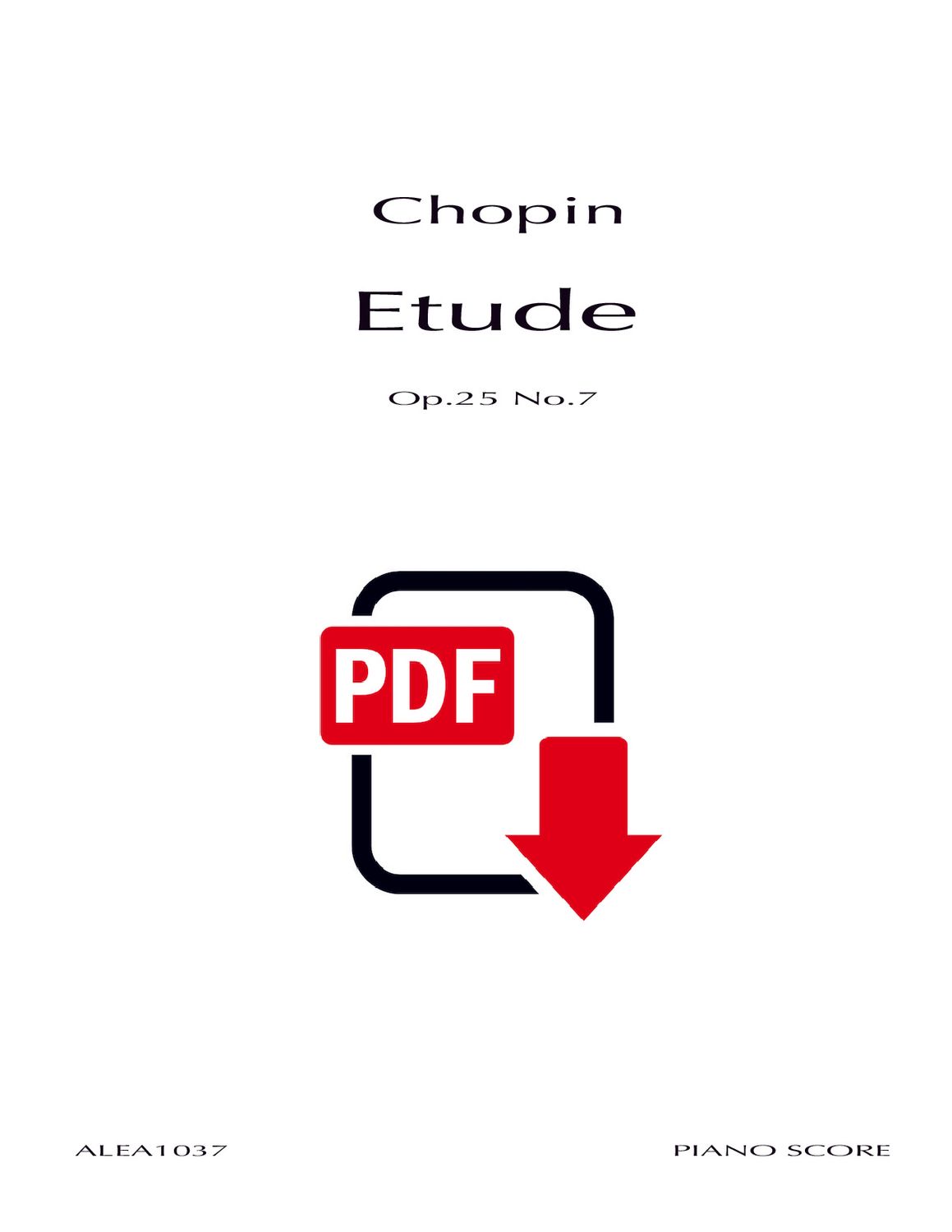 Chopin: Etude Op.25 No.7 (PDF)