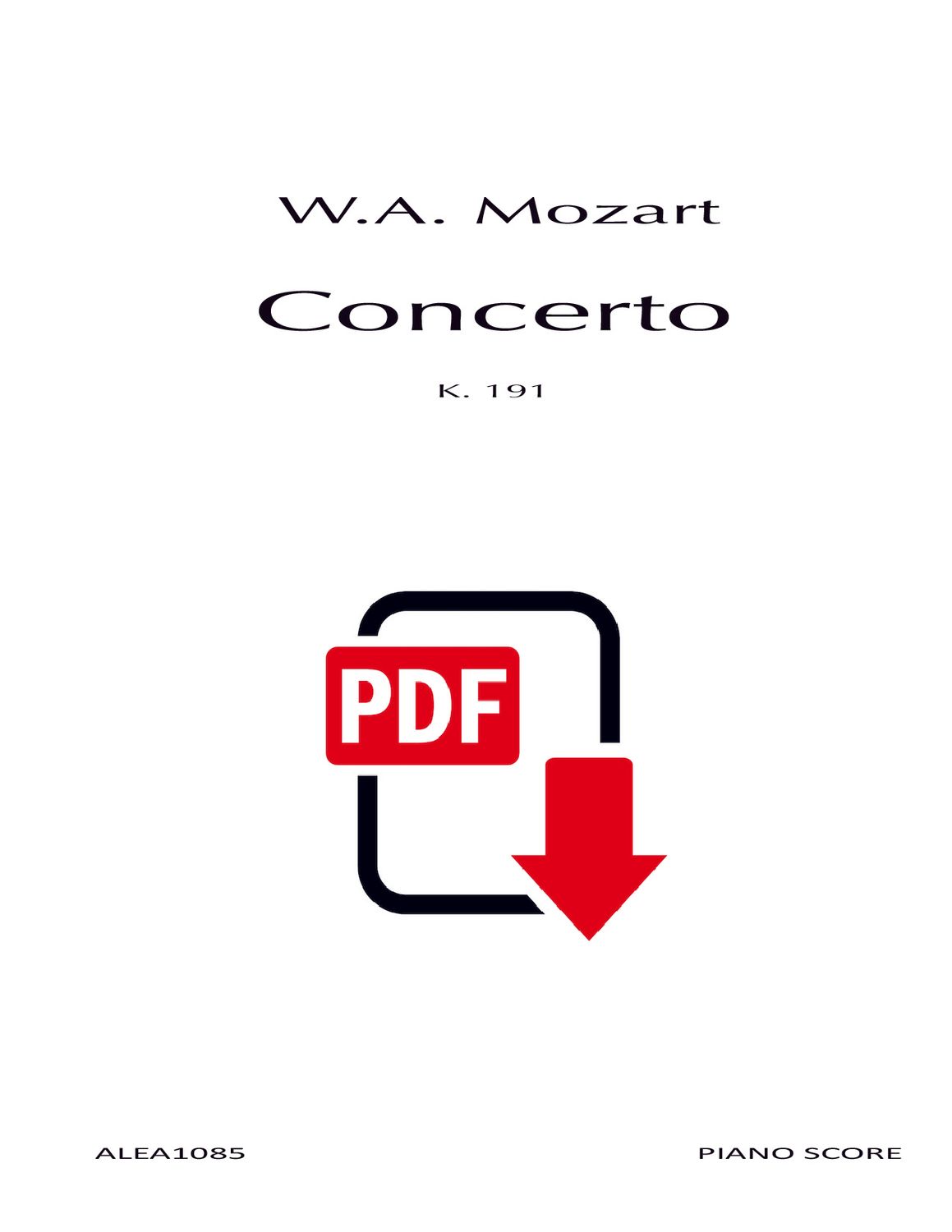 Mozart: Concert K. 191 (PDF)