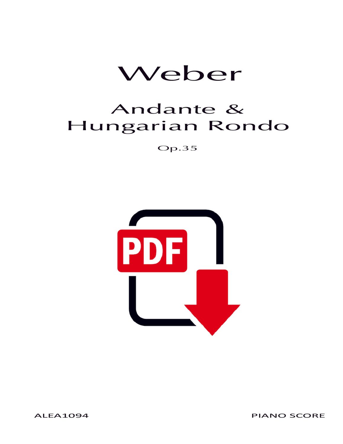 Weber: Andante &amp; Hungarian Rondo (PDF)