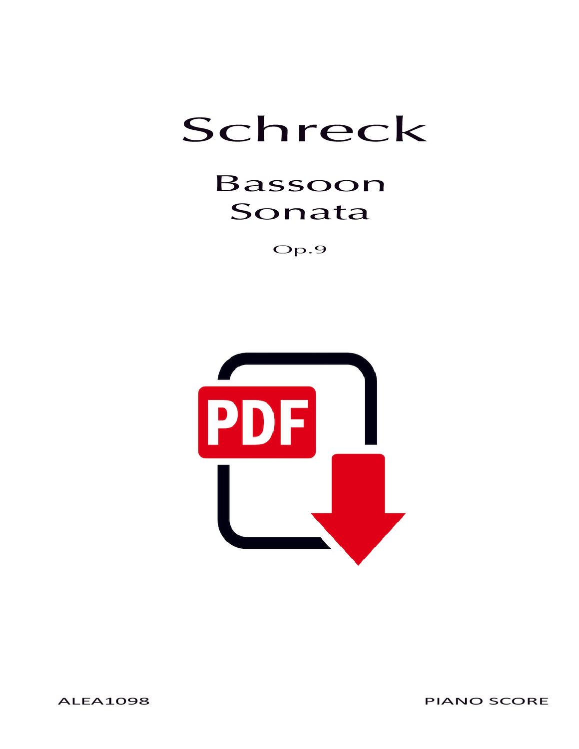 Schreck: Bassoon Sonata Op, 9 (PDF)