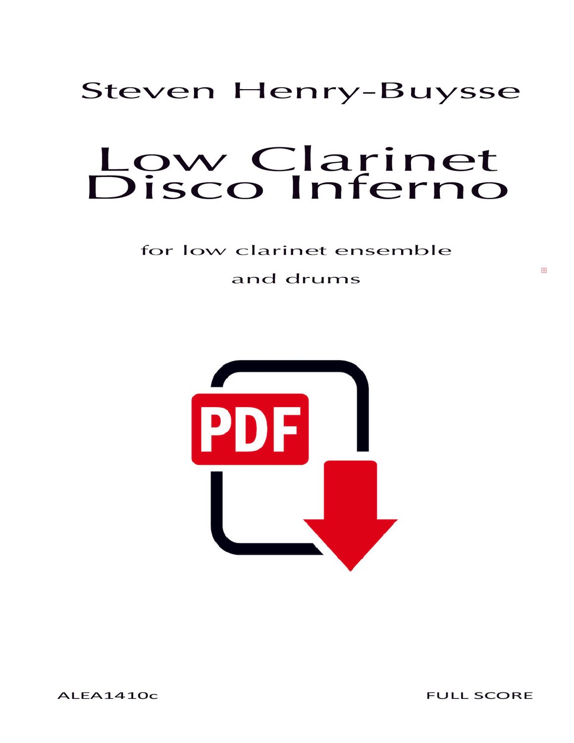 Henry-Buysse: Low Clarinet Disco Inferno (PDF)