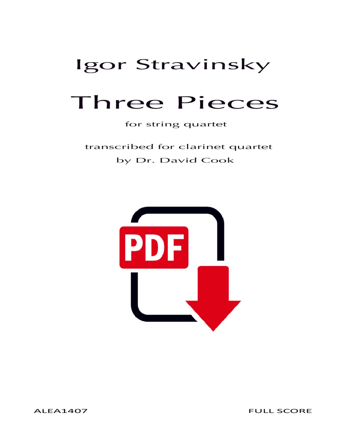 Stravinsky: Three Pieces (PDF)