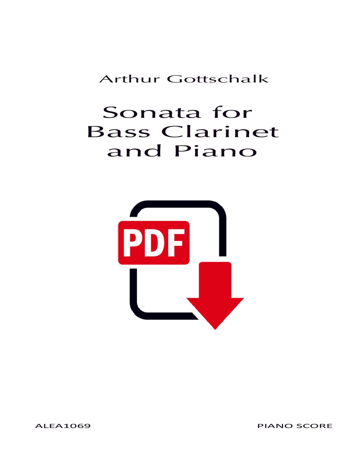 Gottschalk: Sonata for Bass Clarinet and Piano (PDF)